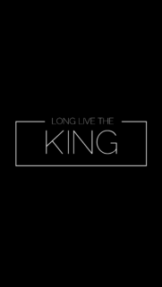 Minimalist Long Live The King Typography Phone Wallpaper in Black and White