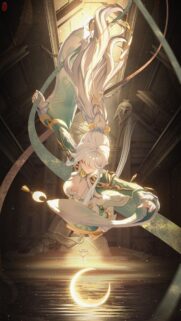Ethereal Goddess of the Ancient Moon Anime Mobile Wallpaper