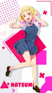 Cute Anime Girl Natsumi Pop Art Style High Definition Mobile Wallpaper