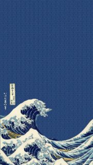 The Great Wave off Kanagawa Artistic Japanese Ukiyo-e Mobile Wallpaper