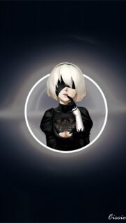 Stunning 2B Nier Automata Portrait Mobile Wallpaper for Phone Background