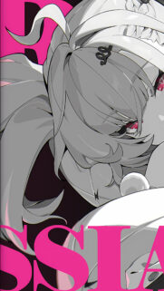 Anime Girl Aesthetic Wallpaper with Pink and Monochrome Contrast