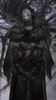 Dark Gothic Fantasy Hunter and Spirit Wallpaper for Mobile