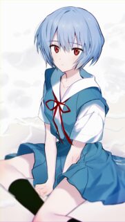 Rei Ayanami Anime Girl Aesthetic Wallpaper for Mobile