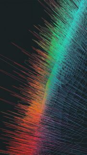 Abstract Neon Line Art Spectrum High Resolution Mobile Wallpaper