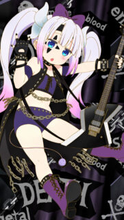 Punk Rock Kanna Kamui Anime Girl Wallpaper with Electric Guitar