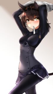 Anime Girl Wallpaper Featuring Cute Character in Nautical Outfit for Mobile