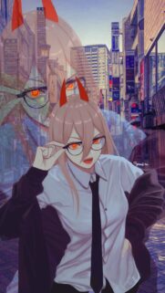 Chainsaw Man Power Anime Aesthetic Wallpaper for Mobile