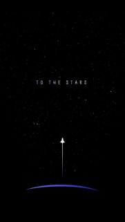 Minimalist To The Stars Space Rocket Launch Mobile Wallpaper