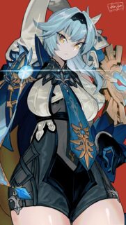 Stunning Eula Lawrence Genshin Impact Anime Wallpaper for Mobile