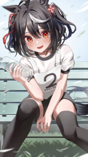 Cute Kitasan Black Anime Girl Wallpaper for Mobile Phones