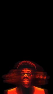 The Weeknd Aesthetic Red Glitch Portrait 4K Mobile Wallpaper
