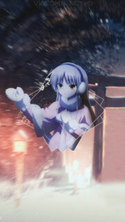 Kanade Tachibana Winter Anime Girl Aesthetic High Definition Mobile Wallpaper