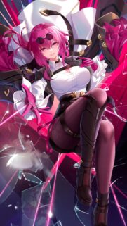 Stunning Kafka Honkai Star Rail Wallpaper with Shattered Glass Effect