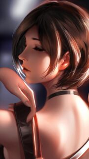 Stunning Anime Girl Portrait Digital Art Mobile Wallpaper