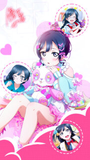 Cute Anime Girl with Panda Plushie Aesthetic Mobile Wallpaper
