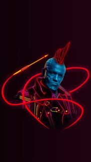 Yondu Udonta Neon Art Mobile Wallpaper High Definition Background