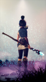 Kena Bridge of Spirits Fantasy Warrior Girl Magical Staff Wallpaper