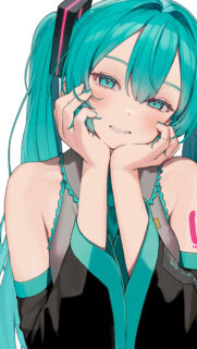 Stunning Hatsune Miku Teal Hair Anime Girl Mobile Wallpaper