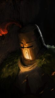 Golden Knight Helmet Dark Fantasy Art High Resolution Mobile Wallpaper