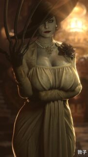 Lady Dimitrescu Resident Evil Village Elegant 4K Phone Wallpaper