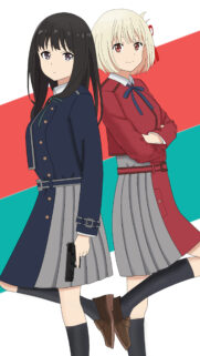 Lycoris Recoil Chisato and Takina Dynamic Duo High Quality Mobile Wallpaper