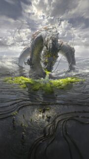 Majestic Asian Dragon Over Misty Rice Terraces Phone Wallpaper