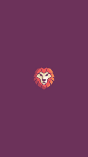 Minimalist Lion Head Vector Art Wallpaper for Mobile Phones