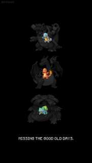 Minimalist Pokemon Pixel Art Aesthetic Wallpaper with Starter Evolutions