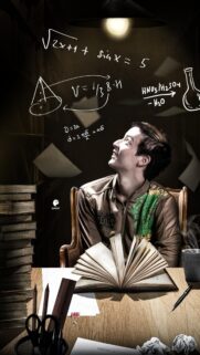 Inspired Student Studying Mathematics and Science Wallpaper for Mobile