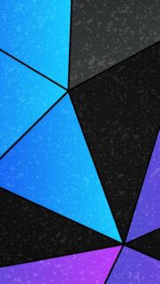 Minimalist Geometric Triangle Pattern with Blue and Purple Textured Gradients for Mobile Wallpaper