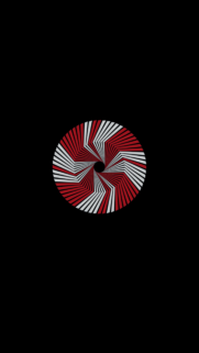 Minimalist Red and White Spiral Vortex Abstract Mobile Wallpaper