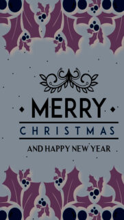 Elegant Merry Christmas and Happy New Year Minimalist Mobile Wallpaper