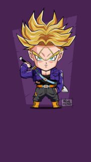 Chibi Future Trunks Dragon Ball Super High Quality Mobile Wallpaper
