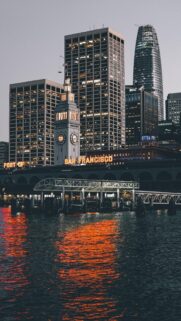 Stunning San Francisco Ferry Building at Dusk Mobile Wallpaper