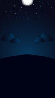 Minimalist Night Sky with Full Moon and Stars Mobile Phone Wallpaper