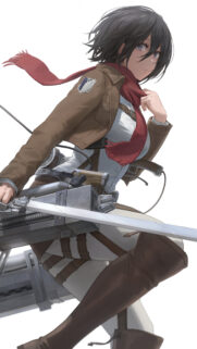 Mikasa Ackerman Attack on Titan Wallpaper: High-Quality Anime Art for Mobile