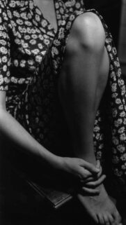 Black and White Vintage Floral Dress Portrait Aesthetic Wallpaper