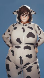 Cute Overwatch Mei Cow Onesie Wallpaper for Mobile