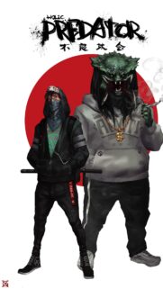 Streetwear Predator Urban Samurai Anime Style Mobile Wallpaper