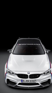 Stunning White BMW M4 M Performance Front View Mobile Wallpaper