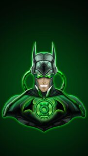 Batman Green Lantern Hybrid Superhero Phone Wallpaper 4K