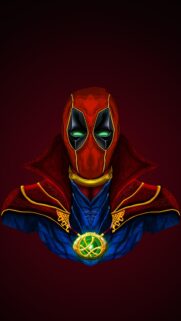 Deadpool as Doctor Strange Marvel Mashup High Definition Mobile Wallpaper
