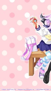 Cute Anime Girl Neptune with Crepe Wallpaper for Mobile Phones