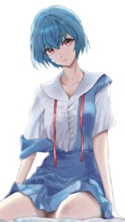 Stunning Rei Ayanami Anime Portrait High Quality Mobile Wallpaper