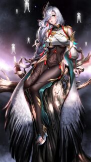 Stunning Shenhe Genshin Impact Anime Girl Digital Art Mobile Wallpaper
