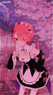 Ram Re Zero Pink Aesthetic Anime Girl Wallpaper for Mobile