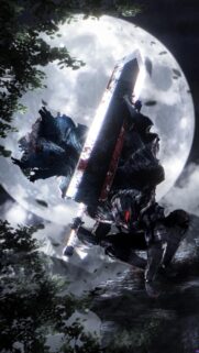 Guts Berserker Armor with Dragonslayer Sword Mobile Wallpaper