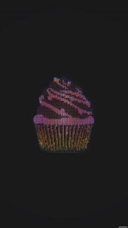 Glitch Art Cupcake Aesthetic Dark Background Wallpaper