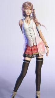Beautiful Anime Girl in Plaid Skirt and Stylish Outfit 4K Mobile Wallpaper